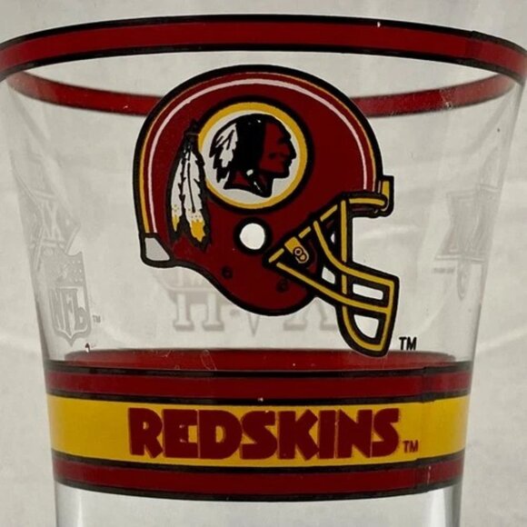 Vintage Washington Redskins NFL Superbowl XXVI 26 Coca Cola Glass Cup - Picture 2 of 15